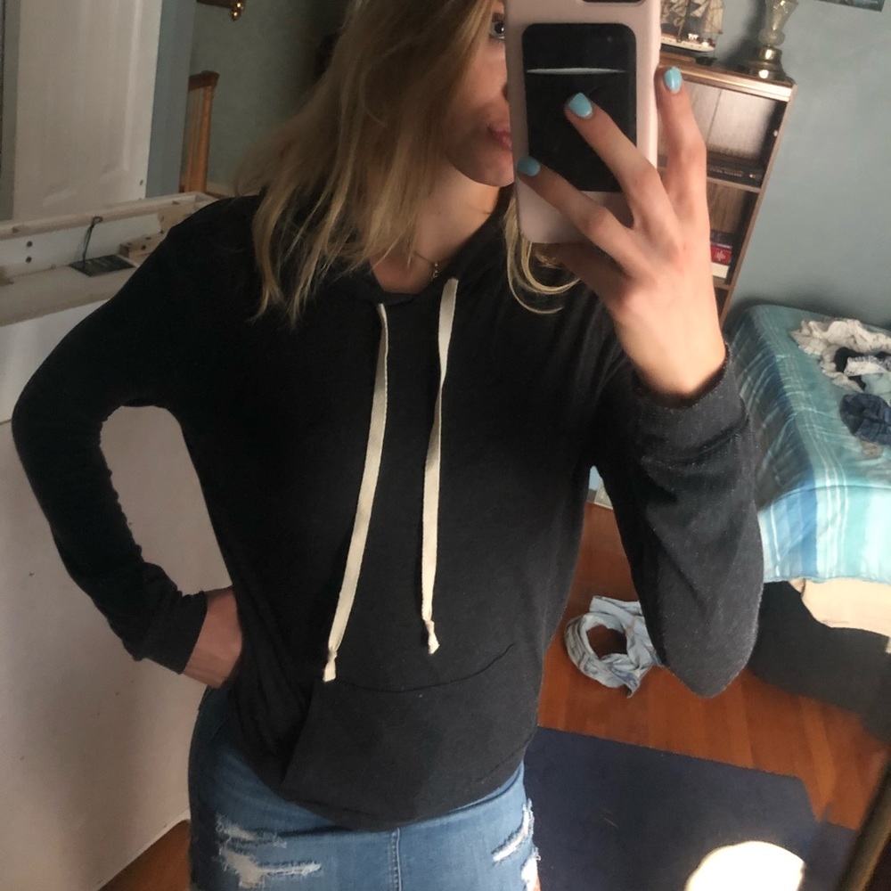 Express One-Eleven Hoodie Top